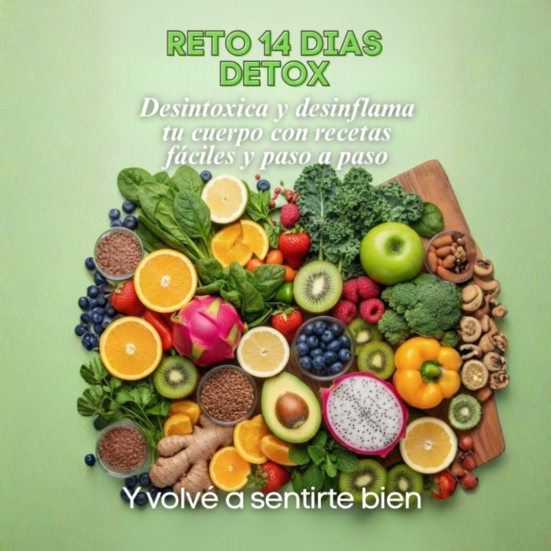 Reto 14 días detox - Desintoxica tu cuerpo y baja esos kilos demás